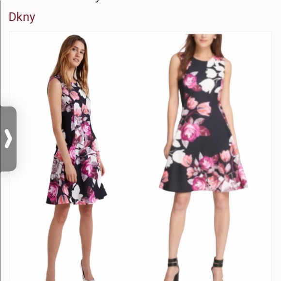 DKNY sleeveless floral dress NWT